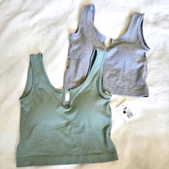 Ribbed Sports Bra Tank Top SZ S - Picture 1 of 4